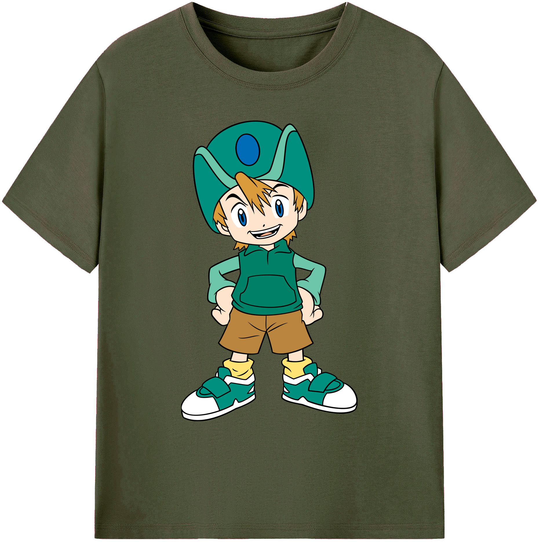 （画像用） Digimon デジタルモンスター/デジモン 綿100％ メンズ半袖Tシャツ｜肌触りやわらか＆通気性